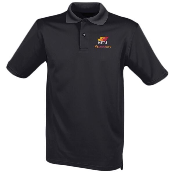 HETAS + Woodsure - Henbury Coolplus® Wicking Piqué Polo Shirt Thumbnail