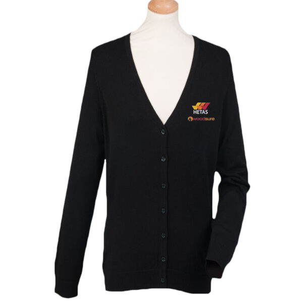 HETAS + Woodsure - Henbury Ladies Lightweight V Neck Cardigan Thumbnail