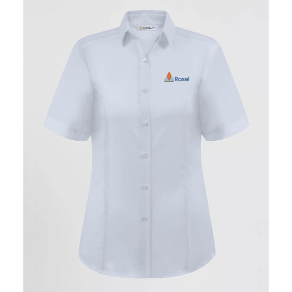Roxel Office Ladies - Disley Megan Oxford Blouse - Short Sleeve Thumbnail