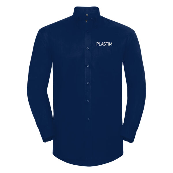 Plastim Sales - Russell Collection Long Sleeve Easy Care Oxford Shirt Thumbnail