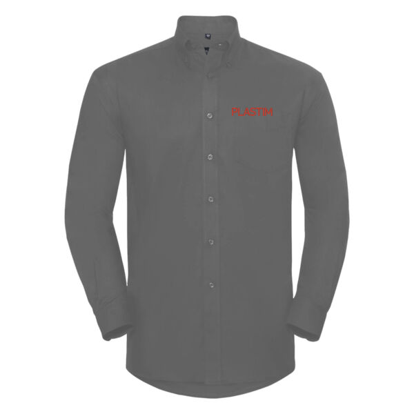 Plastim Sales - Russell Collection Long Sleeve Easy Care Oxford Shirt Thumbnail