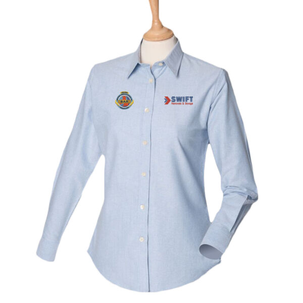 Swift Removals & Storage - Henbury Ladies Long Sleeve Classic Oxford Shirt Thumbnail