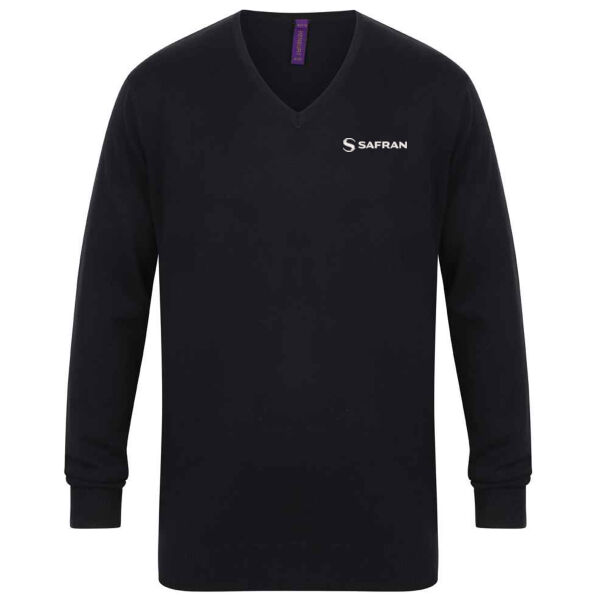 Office Uniform (SLS) - Henbury Lightweight Cotton Acrylic V-Neck Sweater Thumbnail