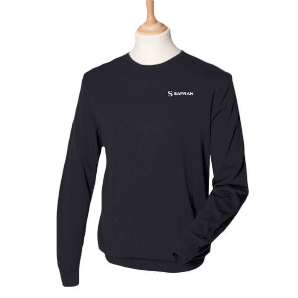 Office Uniform (SLS) - Henbury Lightweight Cotton Acrylic Crew Neck Sweater Thumbnail