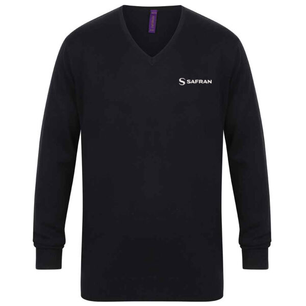 Main Uniform (SEP) - Henbury Lightweight Cotton Acrylic V-Neck Sweater Thumbnail