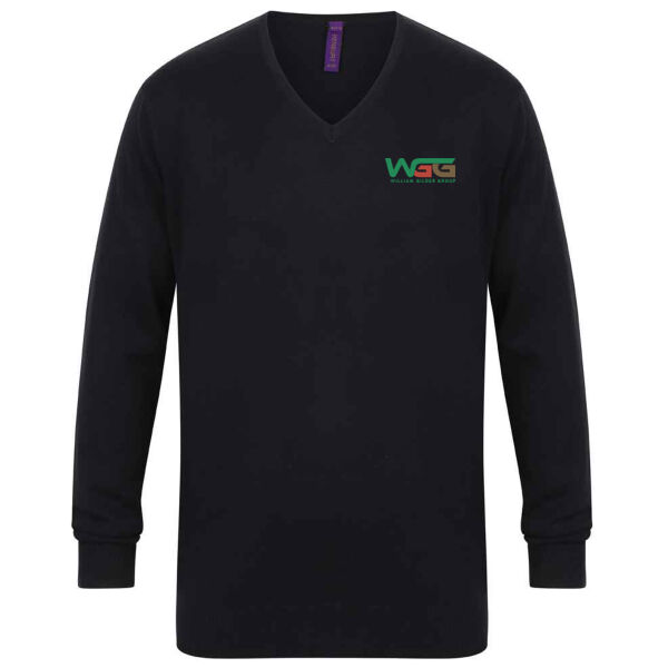 WGG Management Uniform - Henbury Lightweight Cotton Acrylic V-Neck Sweater Thumbnail
