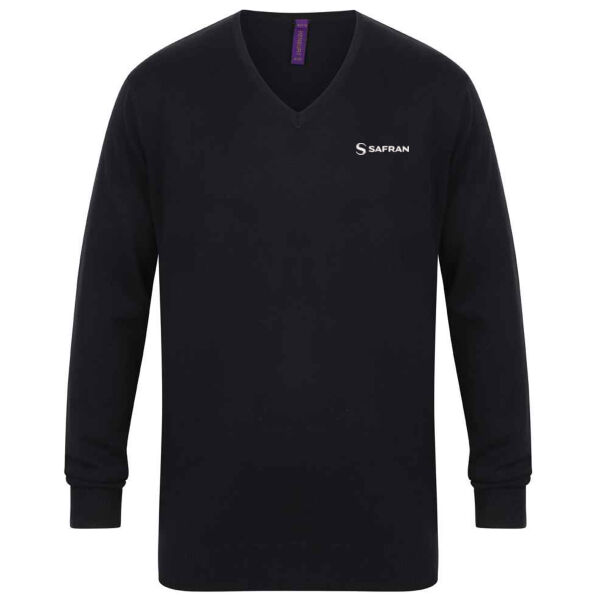 Office Uniform (SHE) - Henbury Lightweight Cotton Acrylic V-Neck Sweater Thumbnail