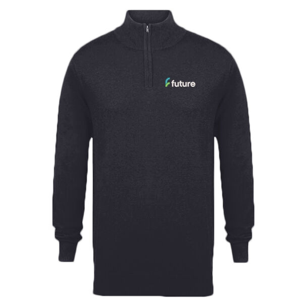 Future Advanced Manufacture - Henbury Zip Neck Sweater Thumbnail