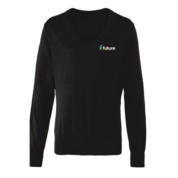 Future Advanced Manufacture - Premier Ladies Knitted Cotton Acrylic V Neck Sweater Thumbnail