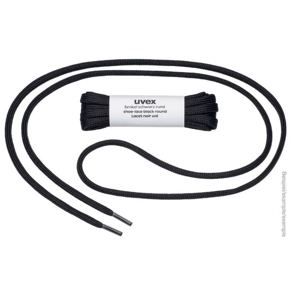 Footwear (SEP) - uvex round black shoe laces - 90cm Thumbnail