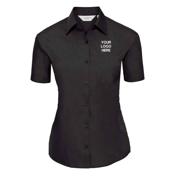 HETAS Uniform - Russell Collection Ladies Short Sleeve Easy Care Poplin Shirt Thumbnail