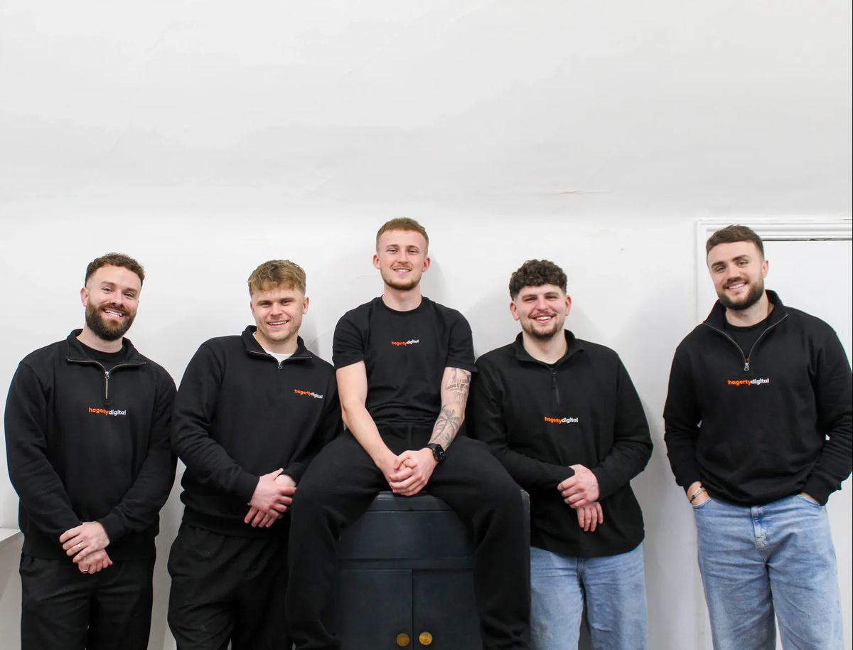 The Hagerty Digital team in their SL Clothing branded workwear