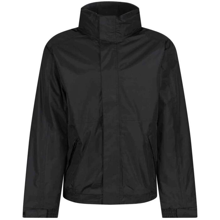 Black waterproof insulated work jacket